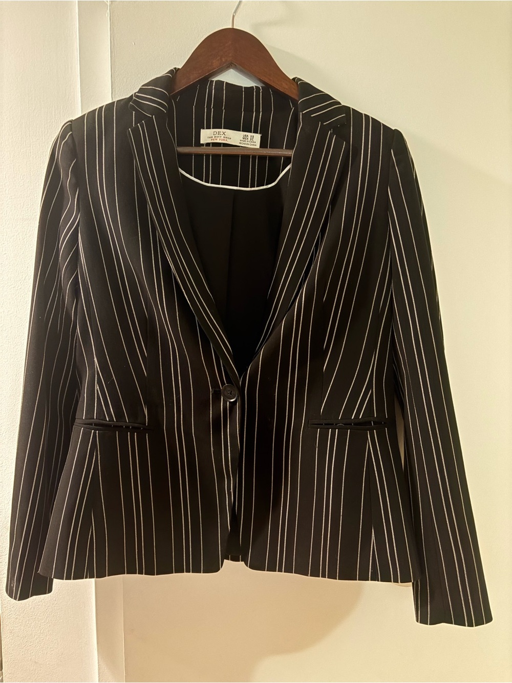 Black Striped Tailored Blazer